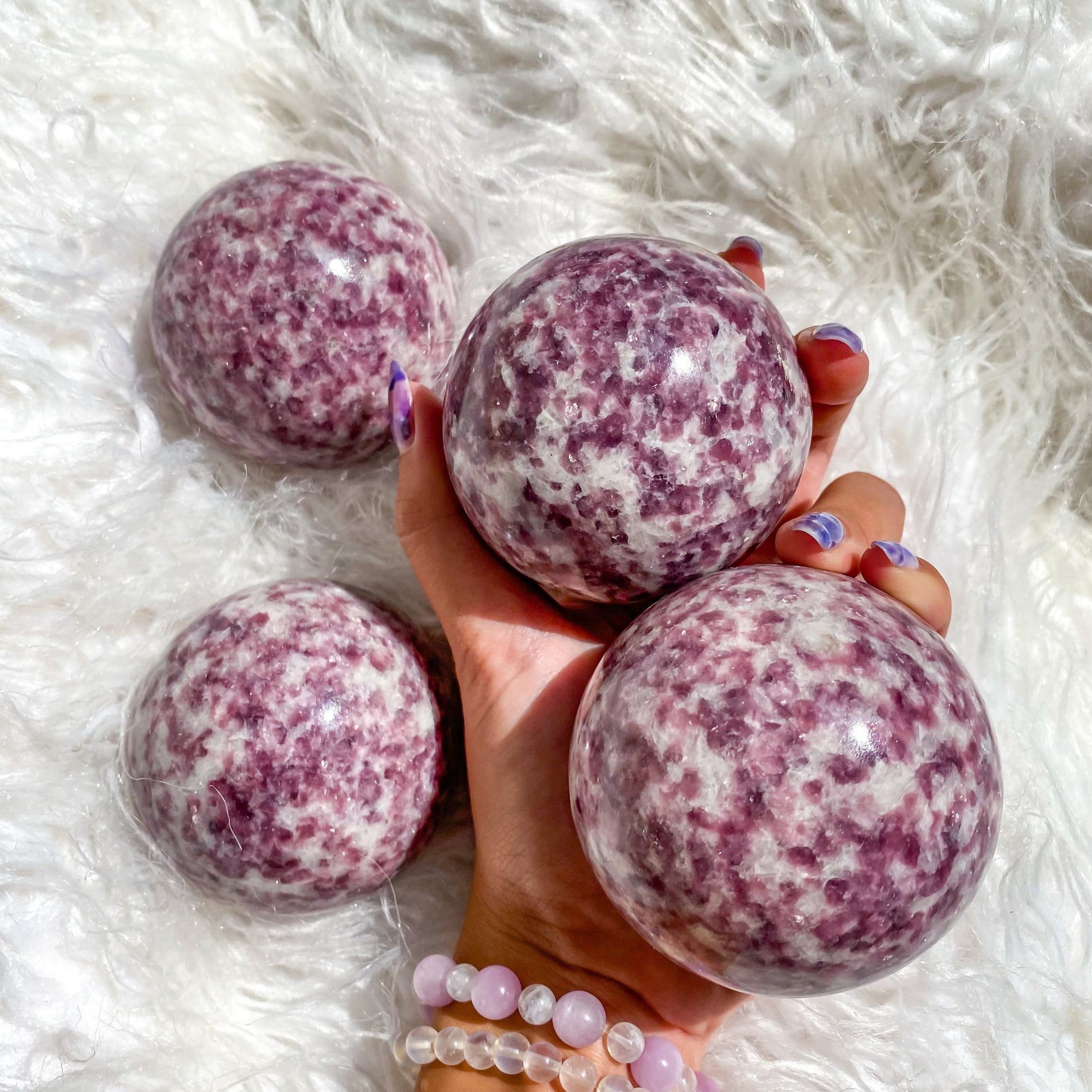 Lepidolite with Mica Sphere B