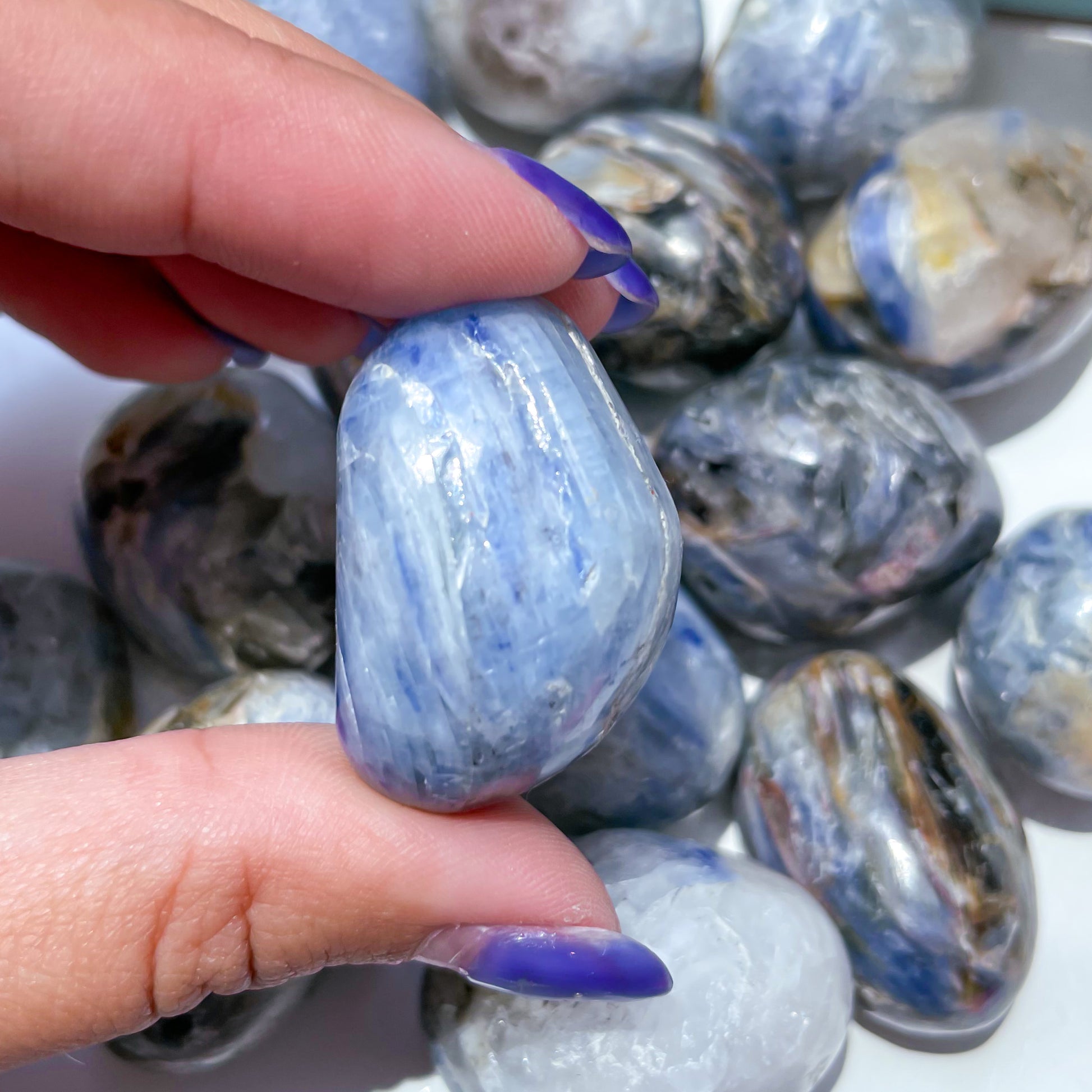 Flashy Kyanite Tumbles