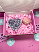 将图片加载到图库查看器，[Add-on Mini Heart] Valentine&#39;s Day Amethyst Crystal Heart Box

