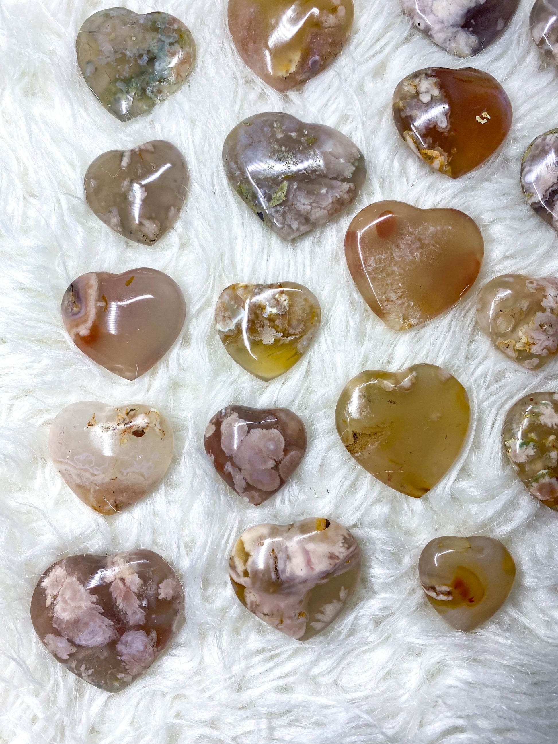 Flower Agate Pocket Heart