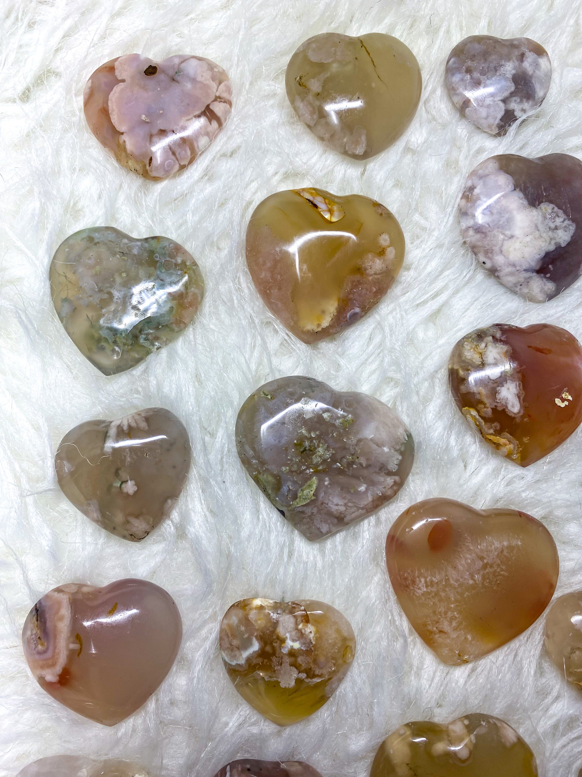 Flower Agate Pocket Heart