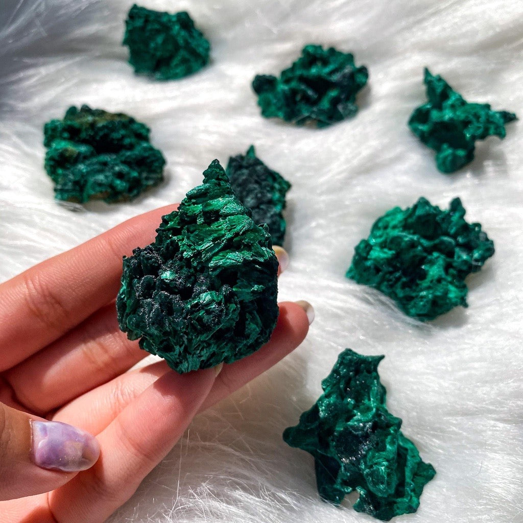 Malachite Fibrous from Congo