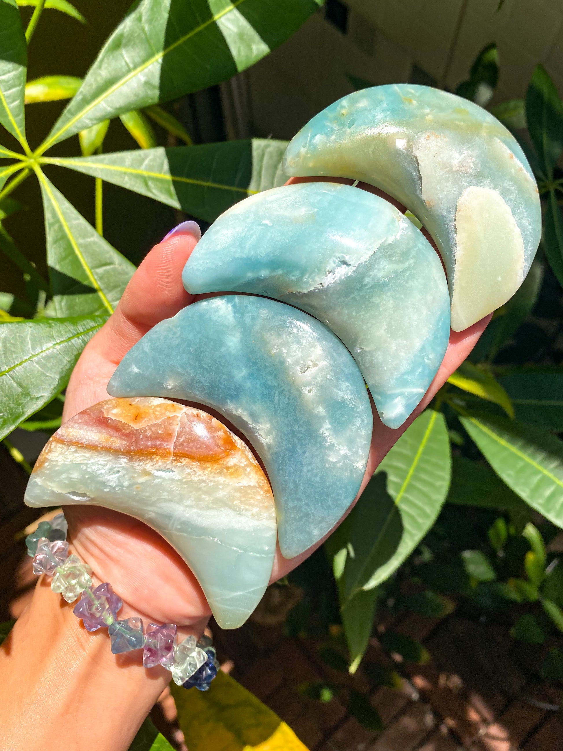 Sky Blue Quartz Moon