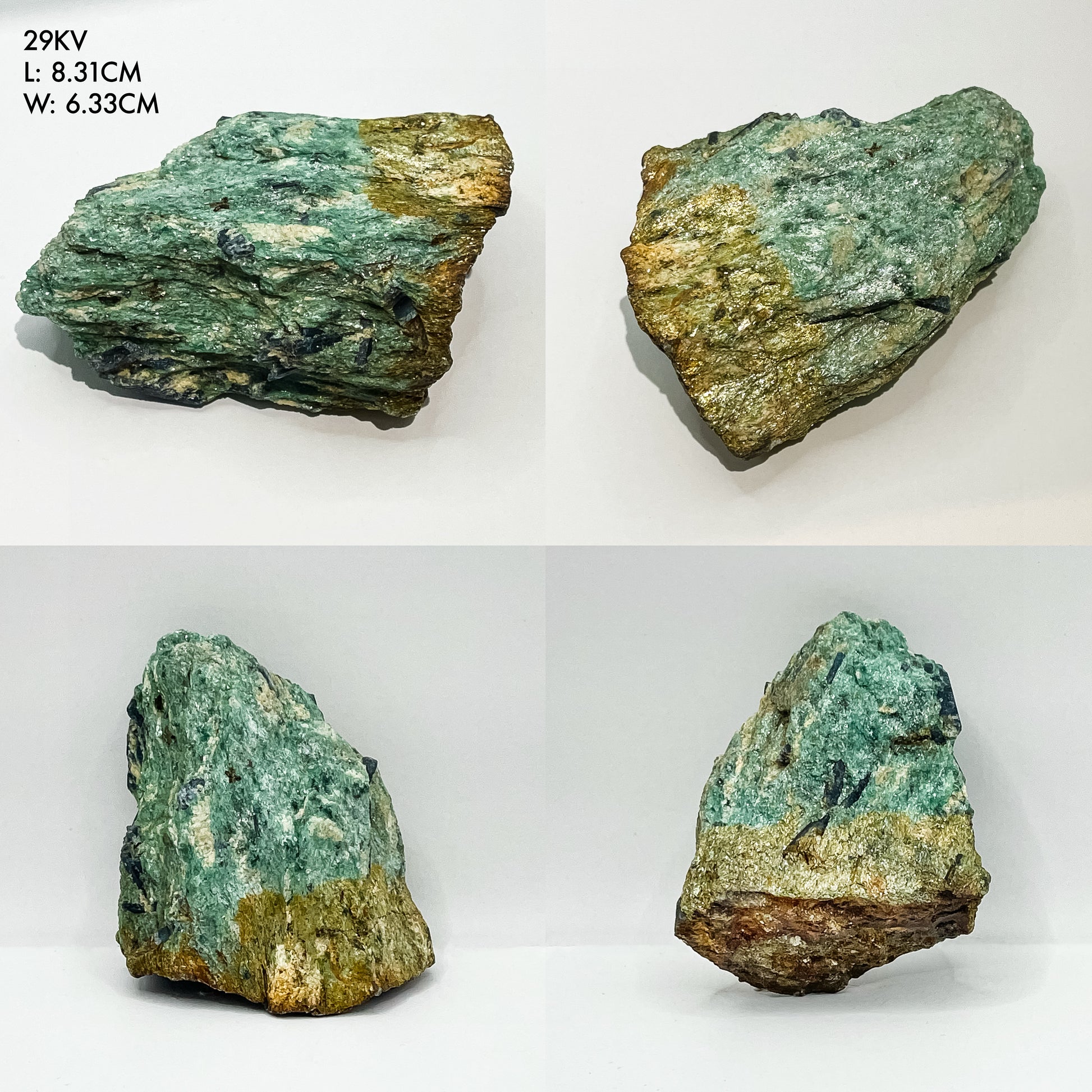 Fuchsite, Green Aventurine and Blue Kyanite with Mica Sparkly Raw Specimens