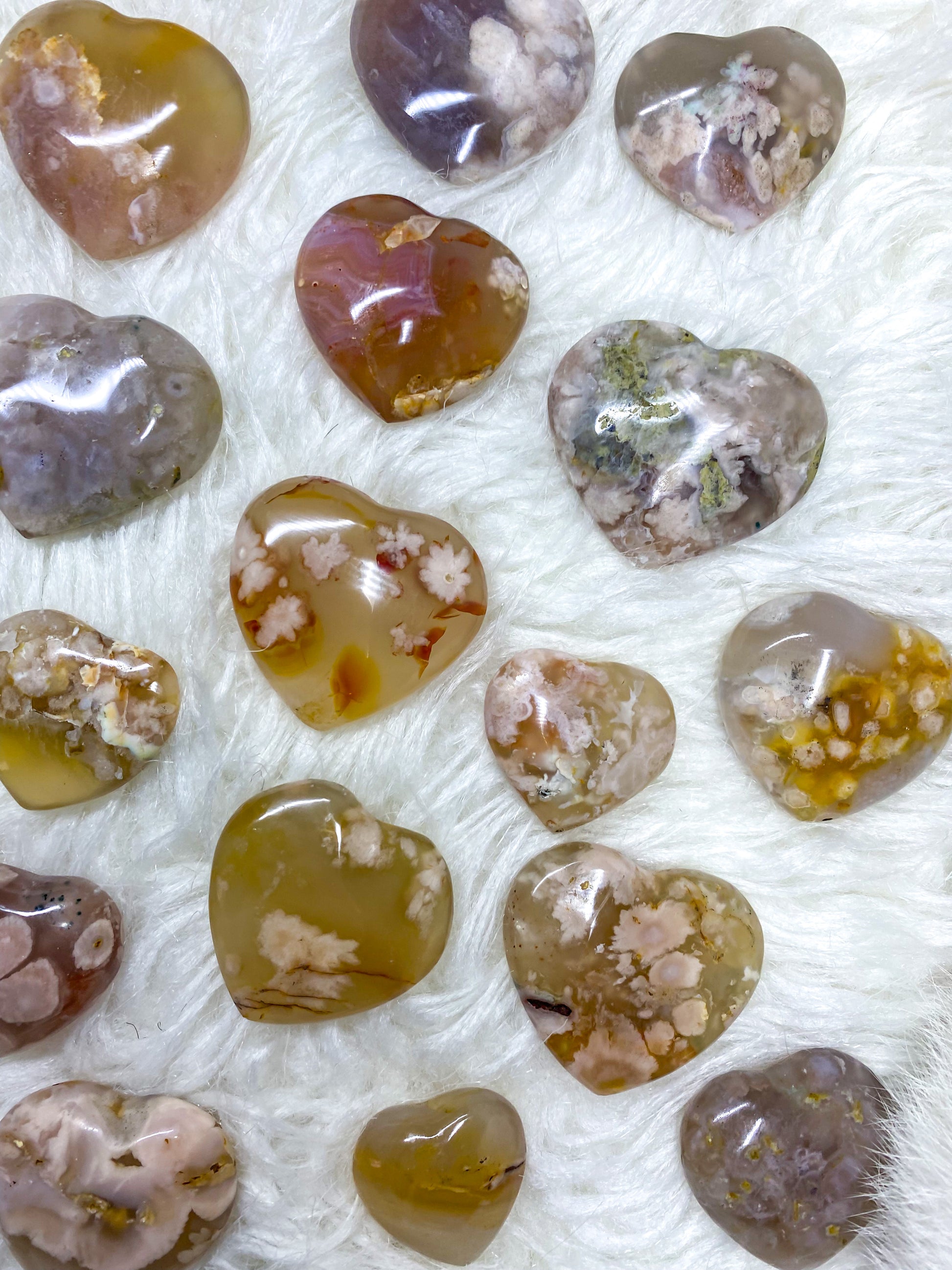 Flower Agate Pocket Heart