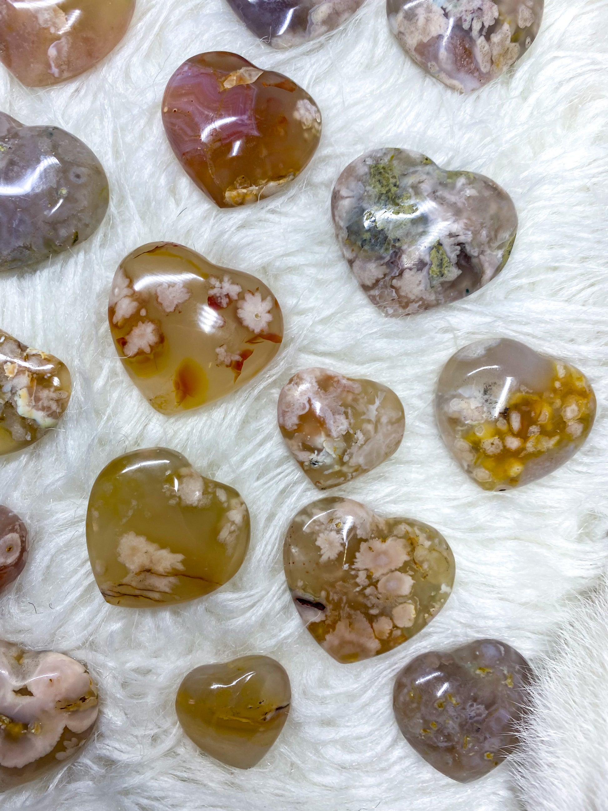 Flower Agate Pocket Heart