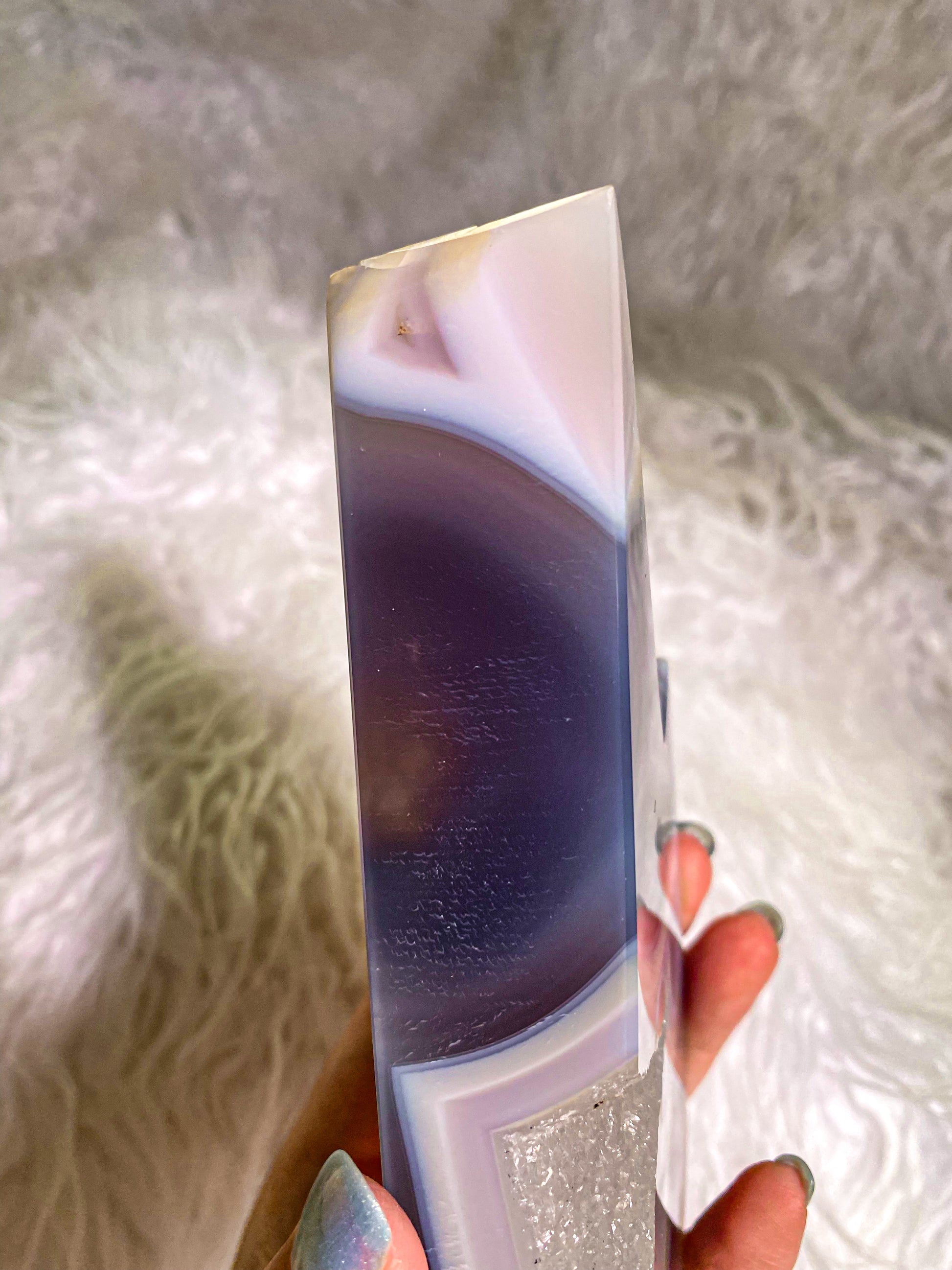 Druzy Agate Lightning Bolt