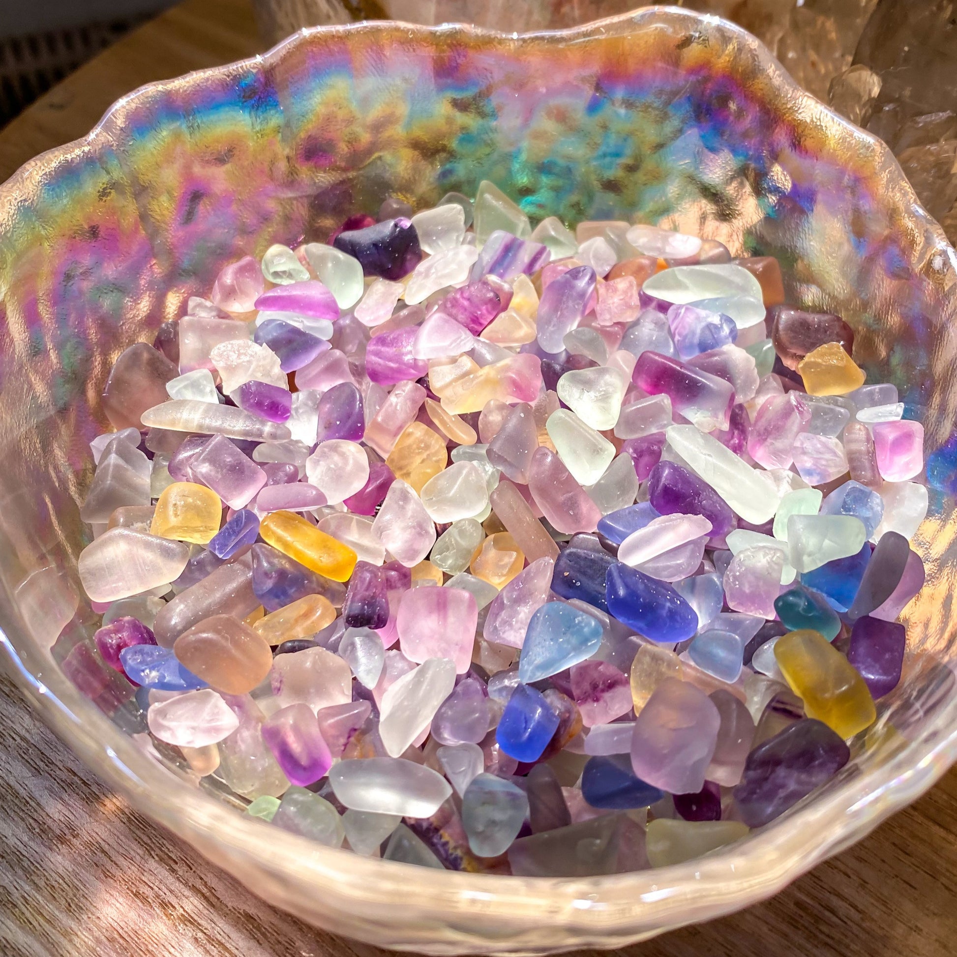 Multicolored Fluorite Chips