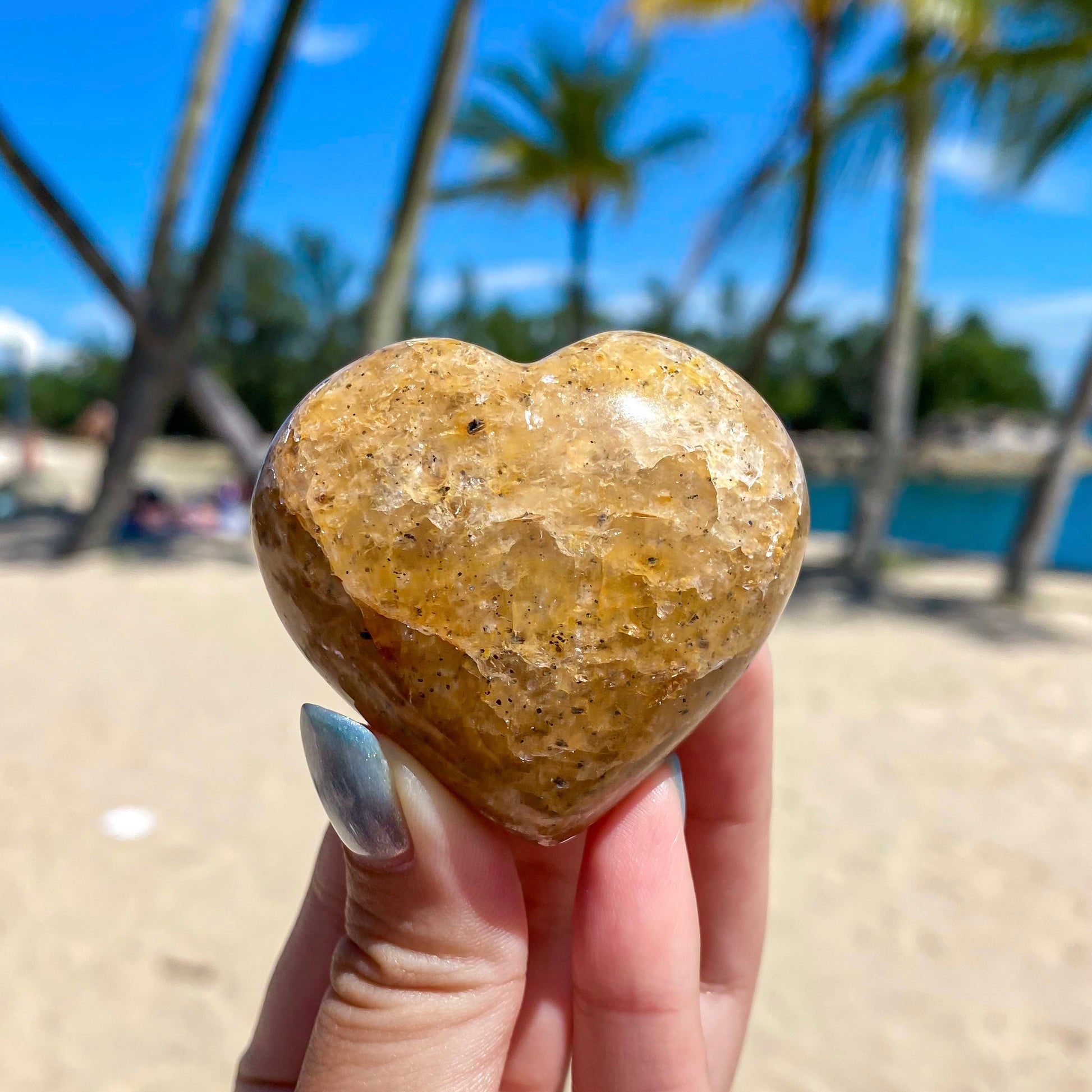Golden Quartz Heart