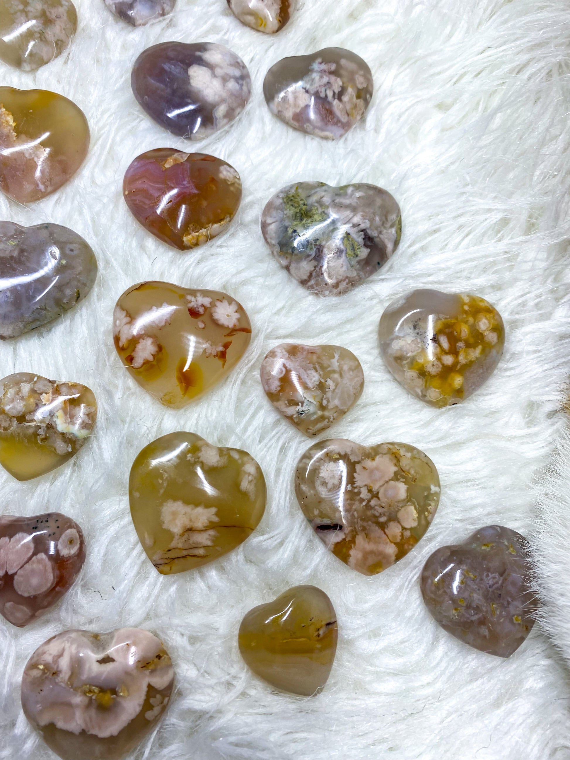 Flower Agate Pocket Heart