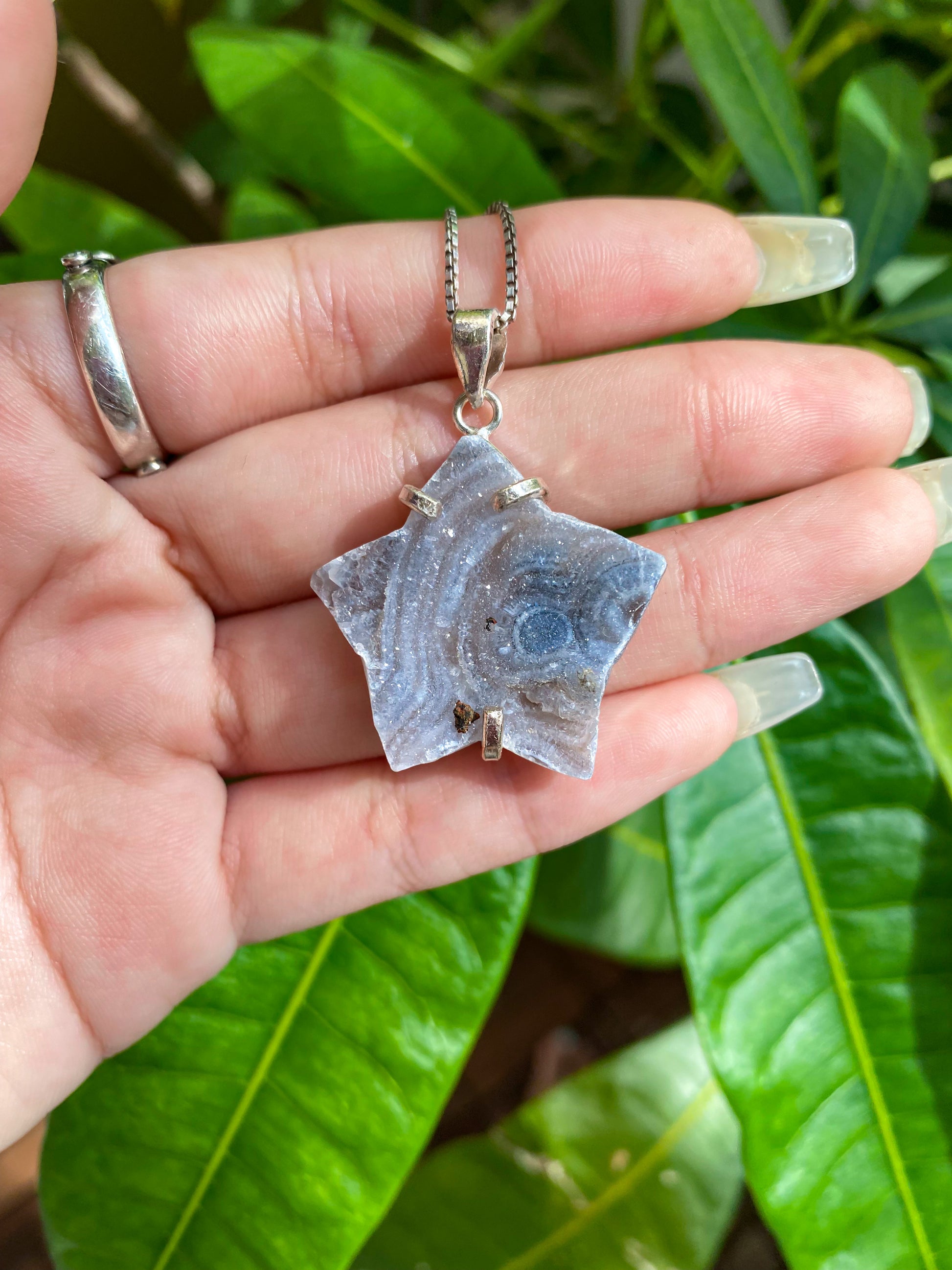 Druzy Chalcedony Pendants/Keychains