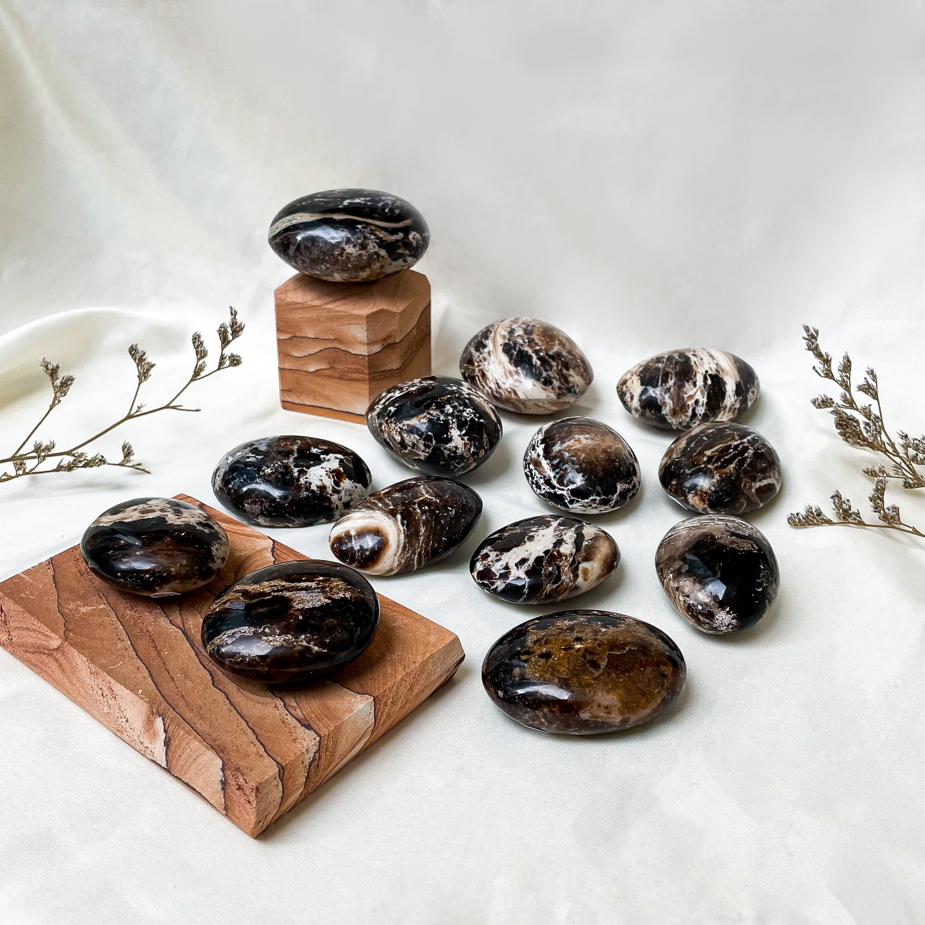 Black Opal Palmstones
