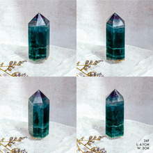 Load image into Gallery viewer, Teal Green and Purple Fluorite Towers
