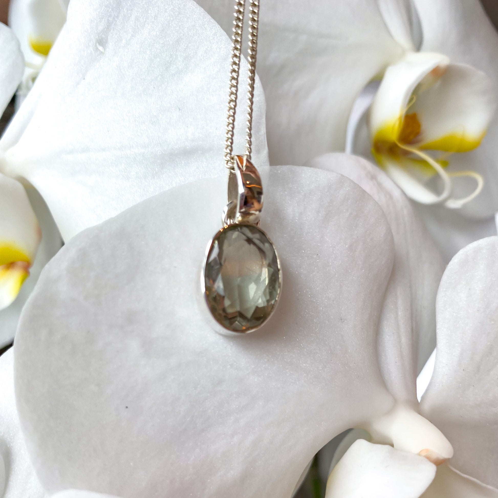 RARE Faceted Prasiolite Gemstone Pendant