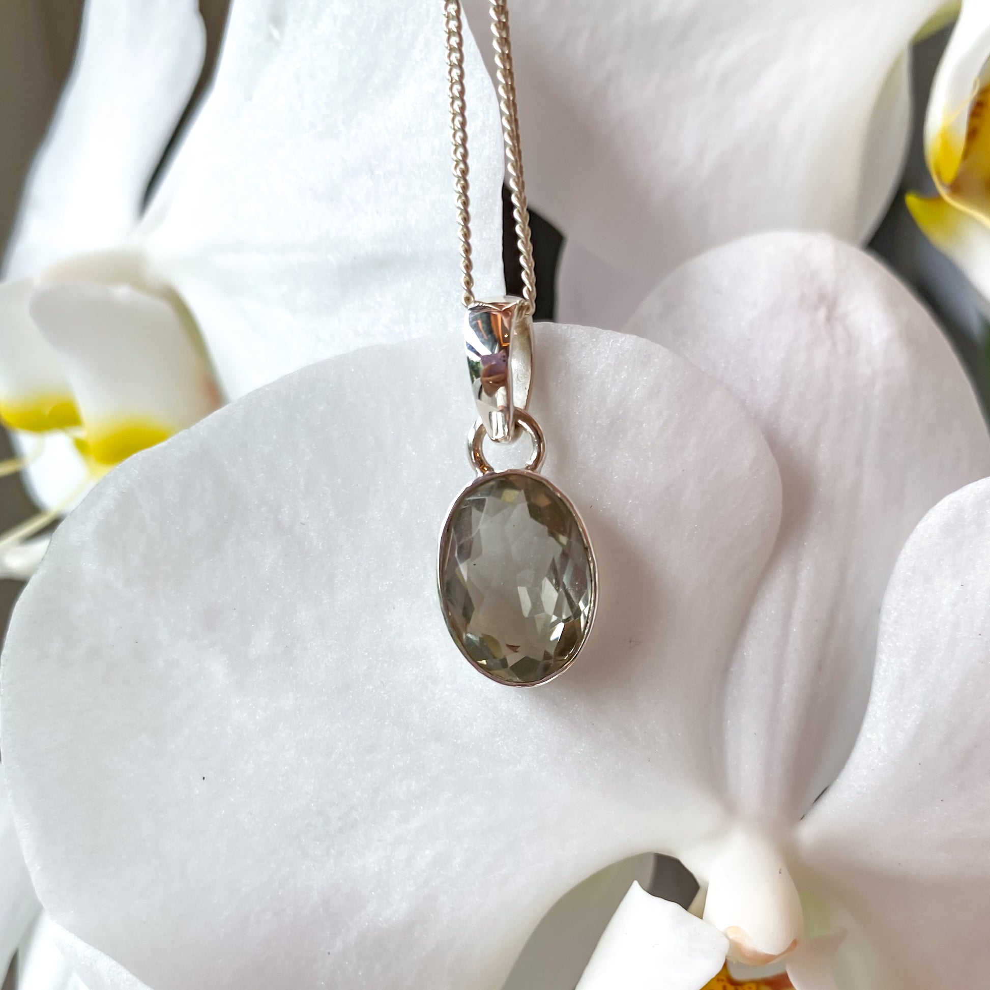 RARE Faceted Prasiolite Gemstone Pendant