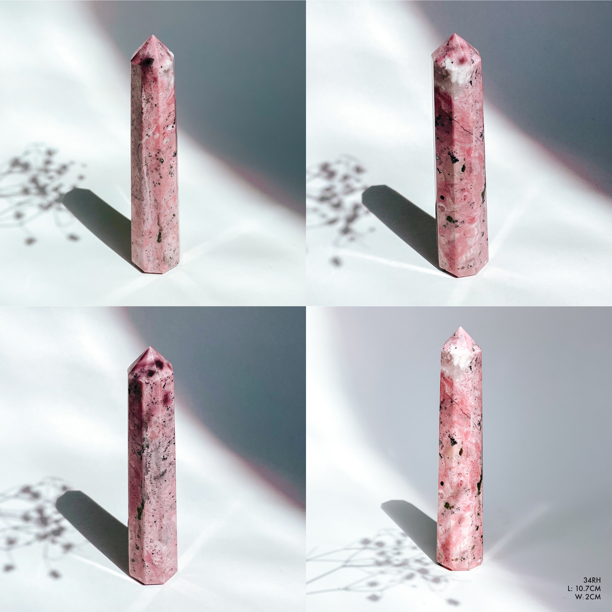 Peruvian Rhodonite 6 Sided Tower
