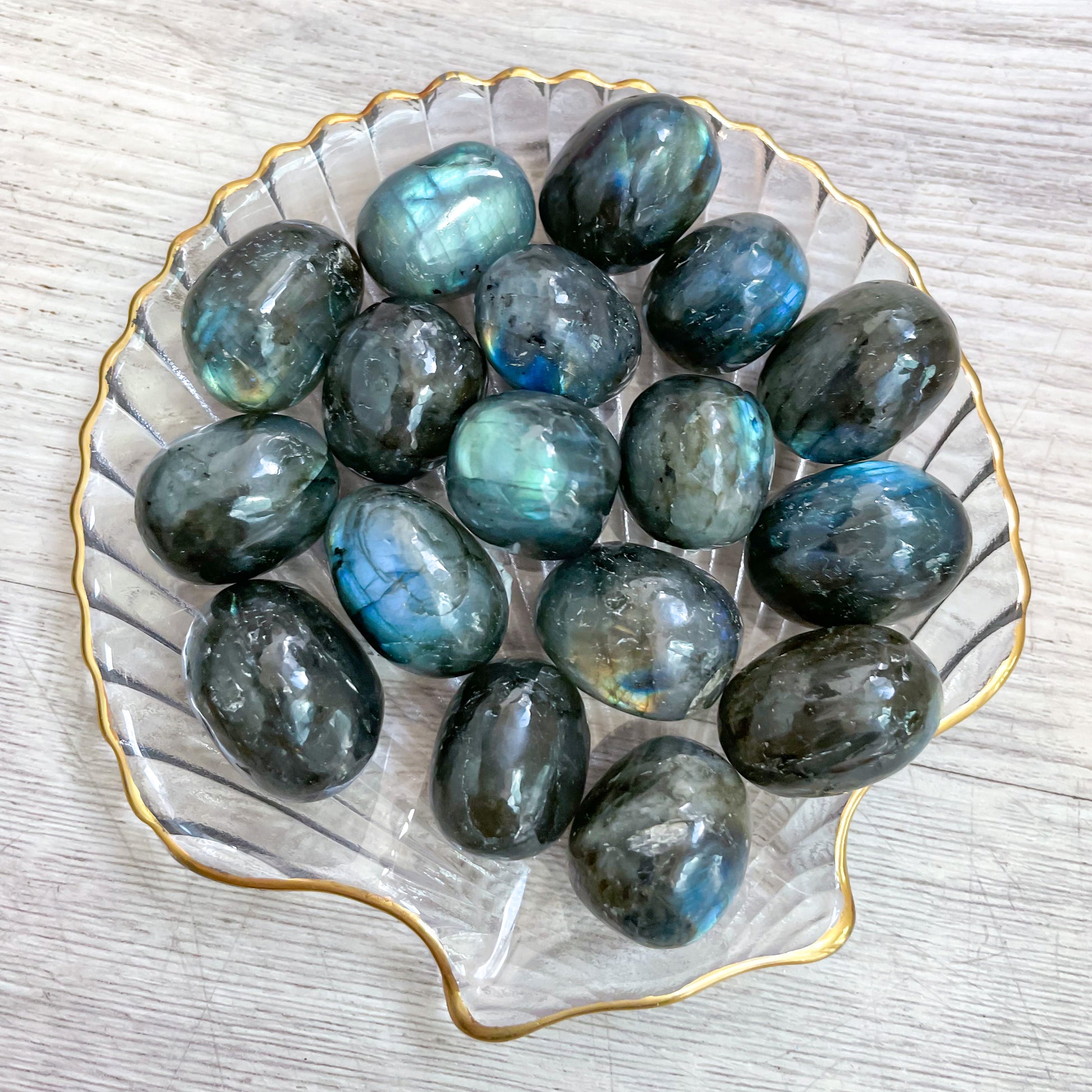 Flashy Labradorite Tumbles