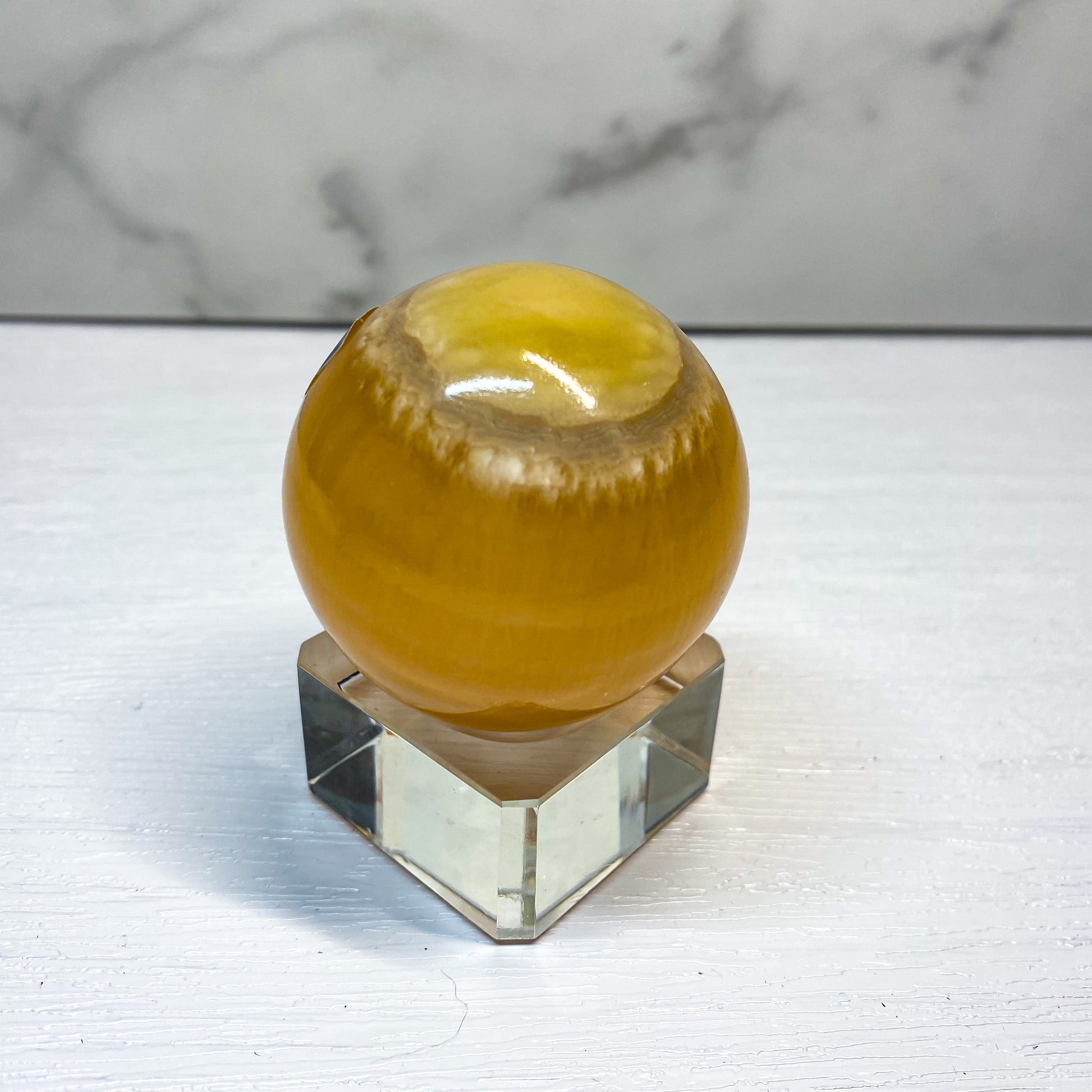Orange Calcite Sphere A