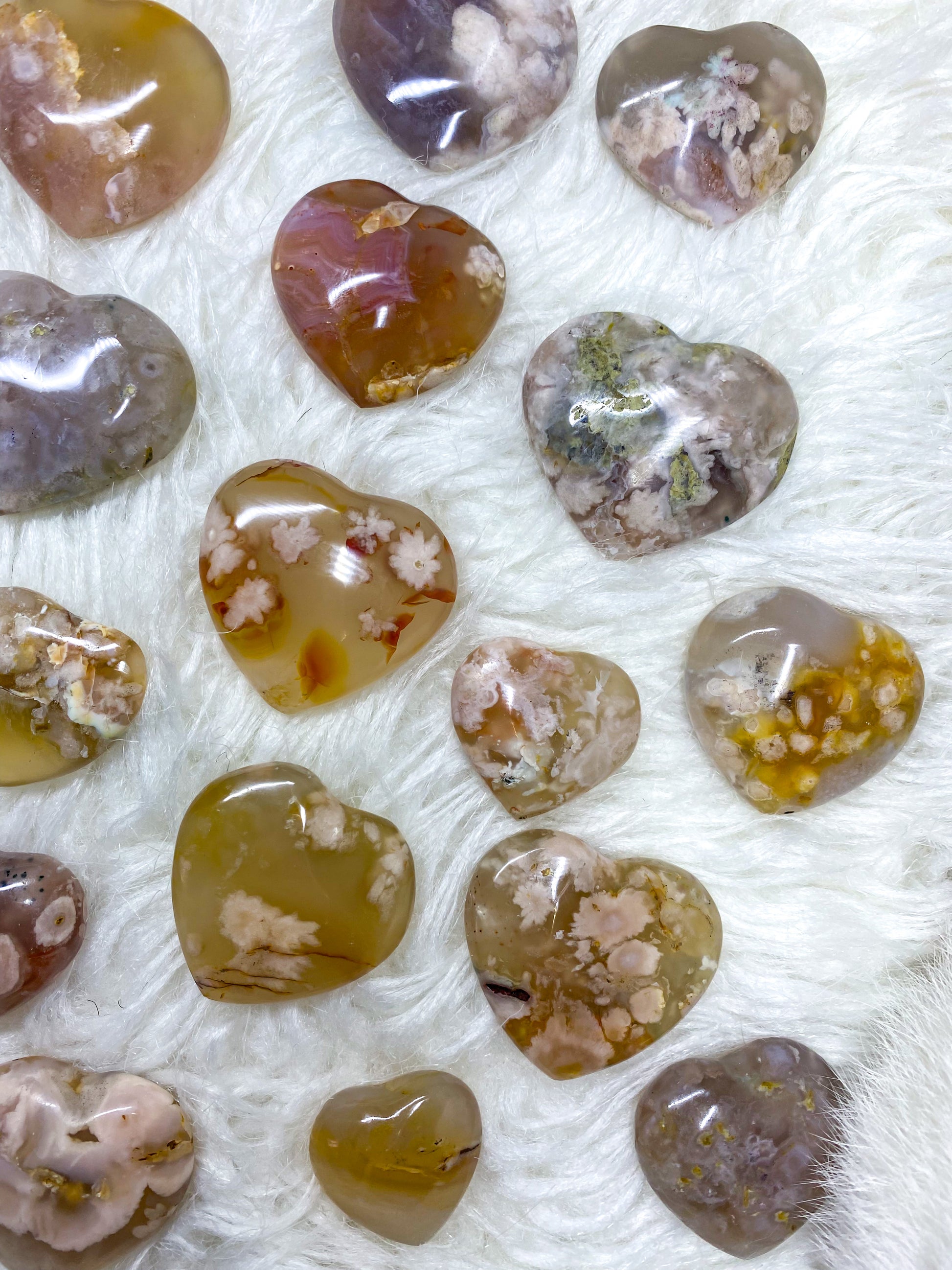 Flower Agate Pocket Heart