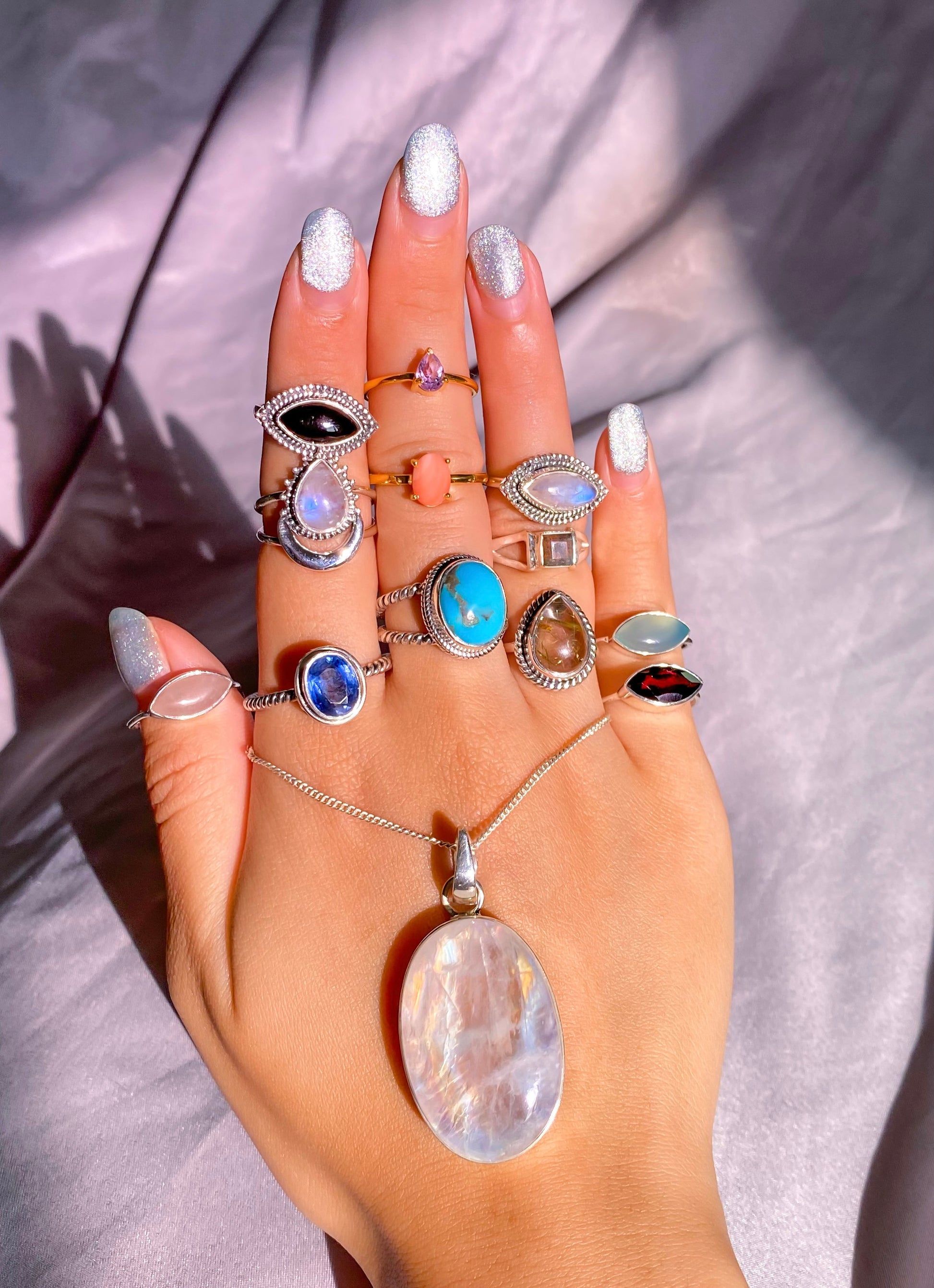 Rose Quartz “Eye” Ring in Simple Setting