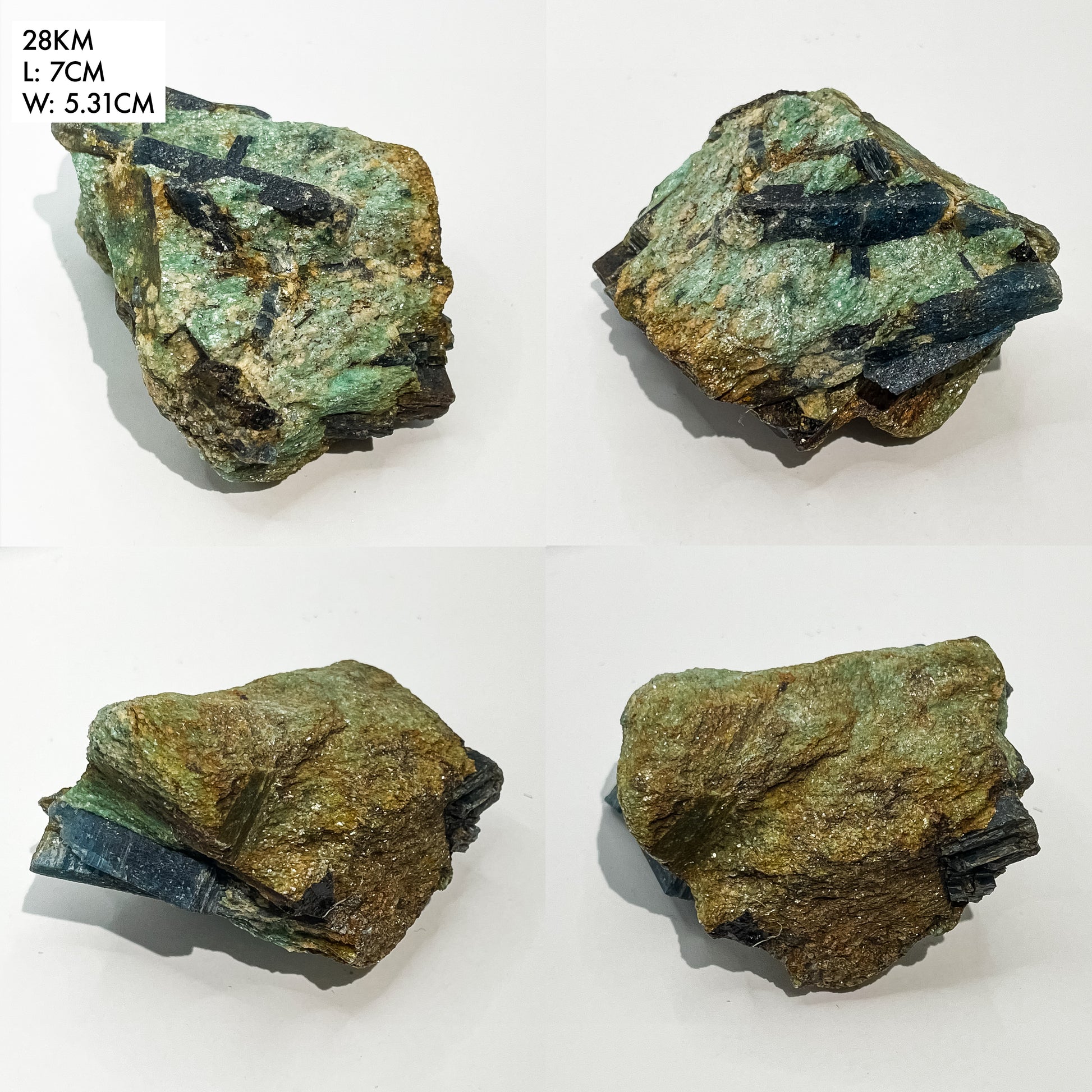 Fuchsite, Green Aventurine and Blue Kyanite with Mica Sparkly Raw Specimens