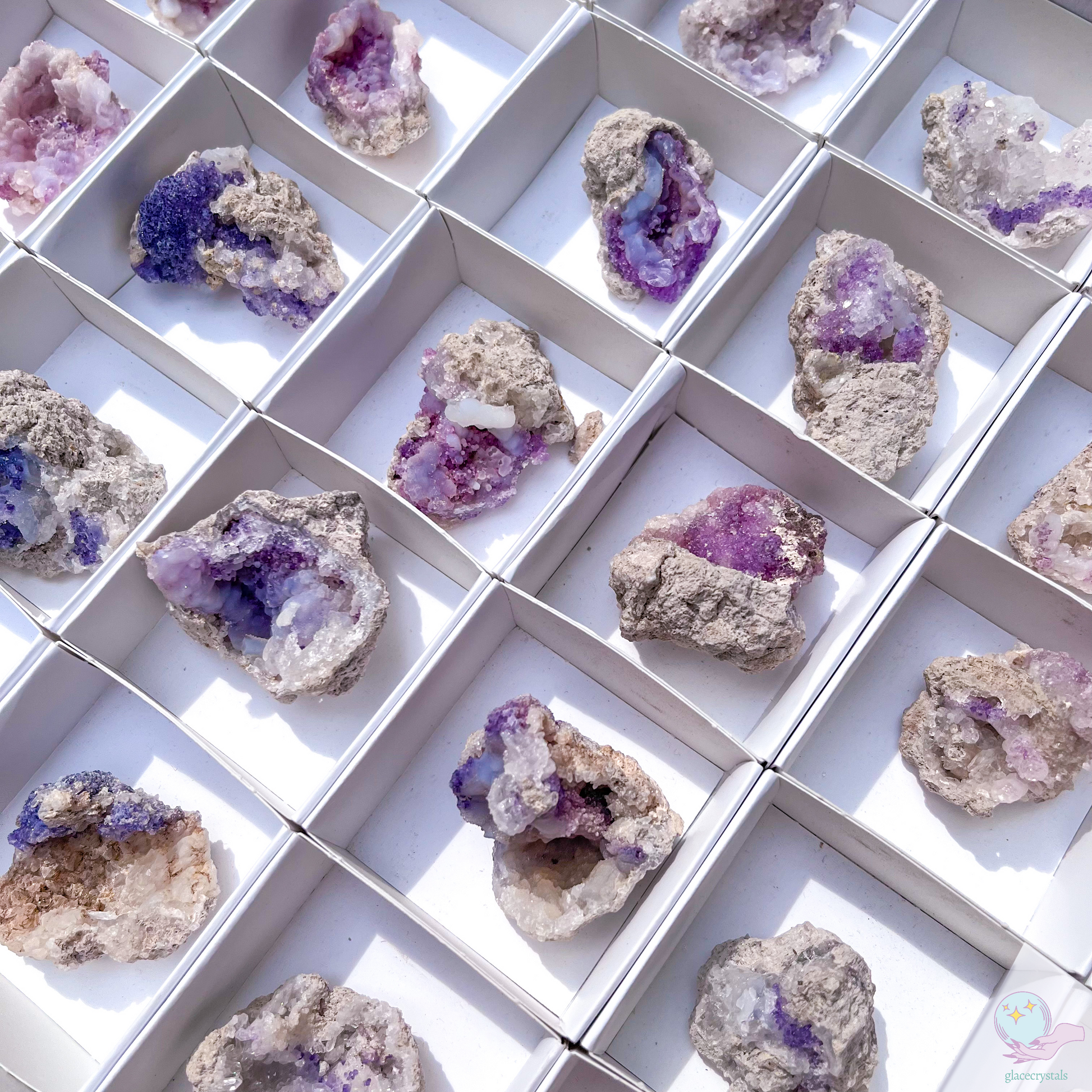 Fluorite Chalcedony Geodes / Spirit Flower Geodes