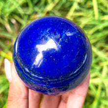 Load image into Gallery viewer, Lapis Lazuli Sphere with Pyrite Specks
