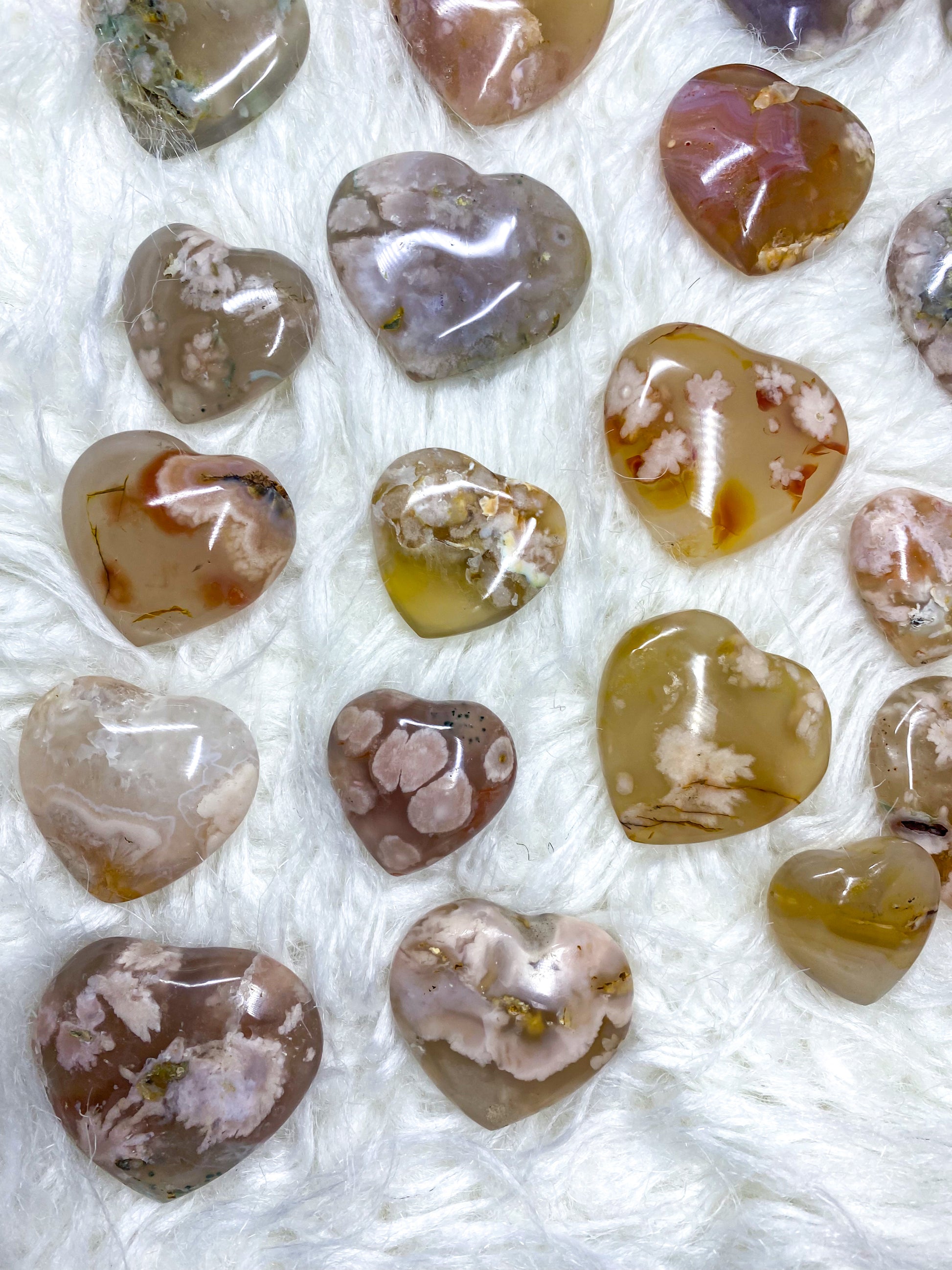 Flower Agate Pocket Heart