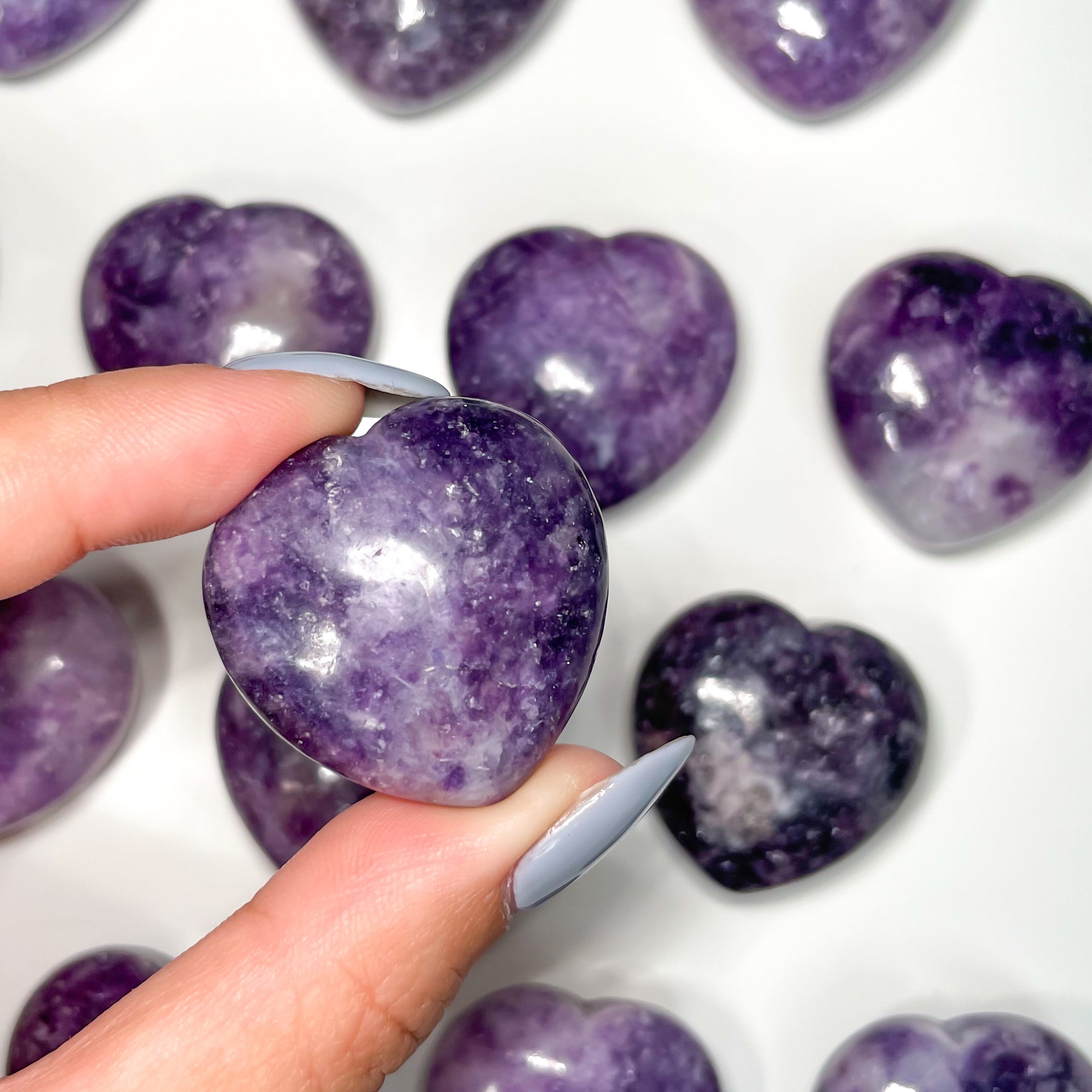 Lepidolite Puffy Mini Heart