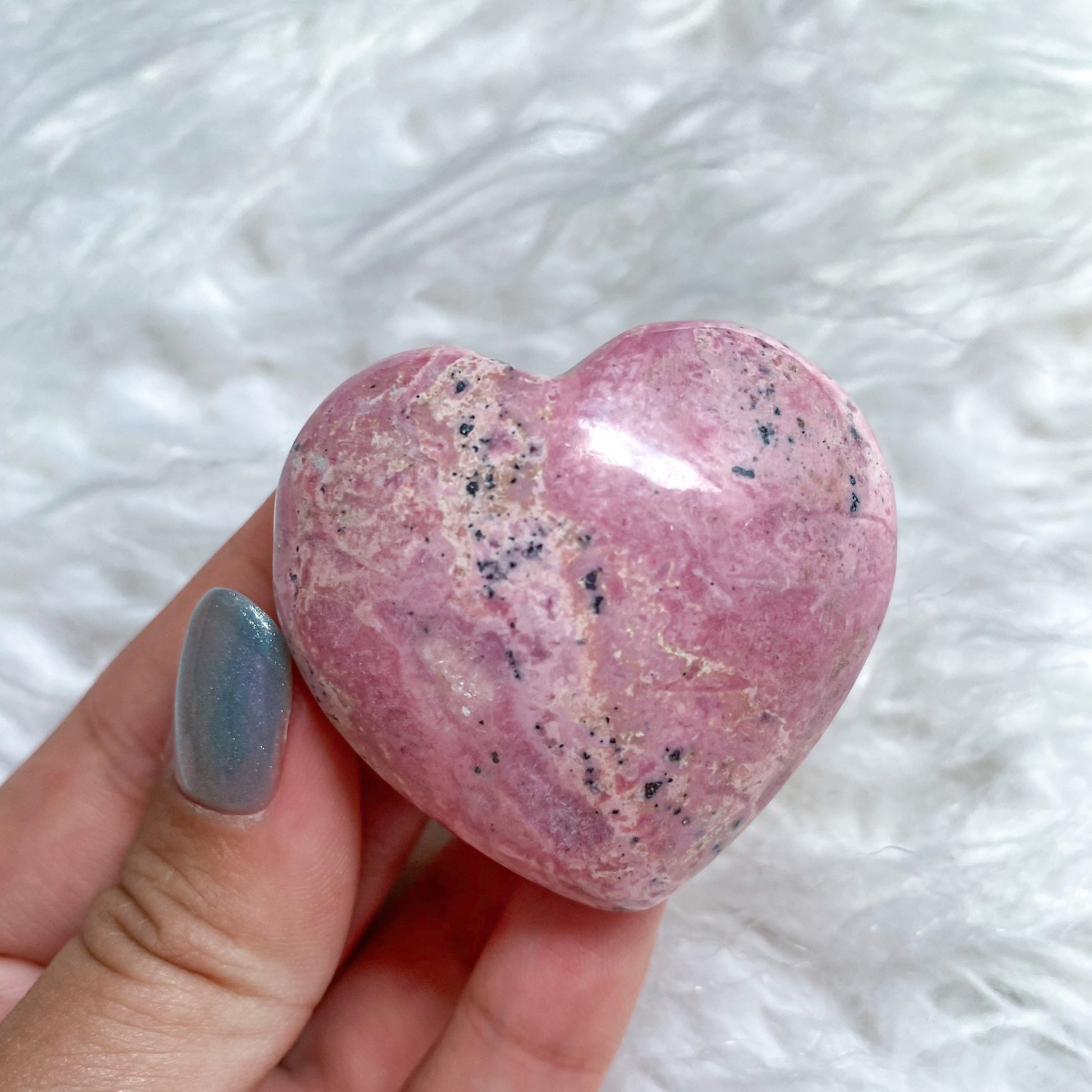 Peruvian Rhodonite Puffy Heart R9