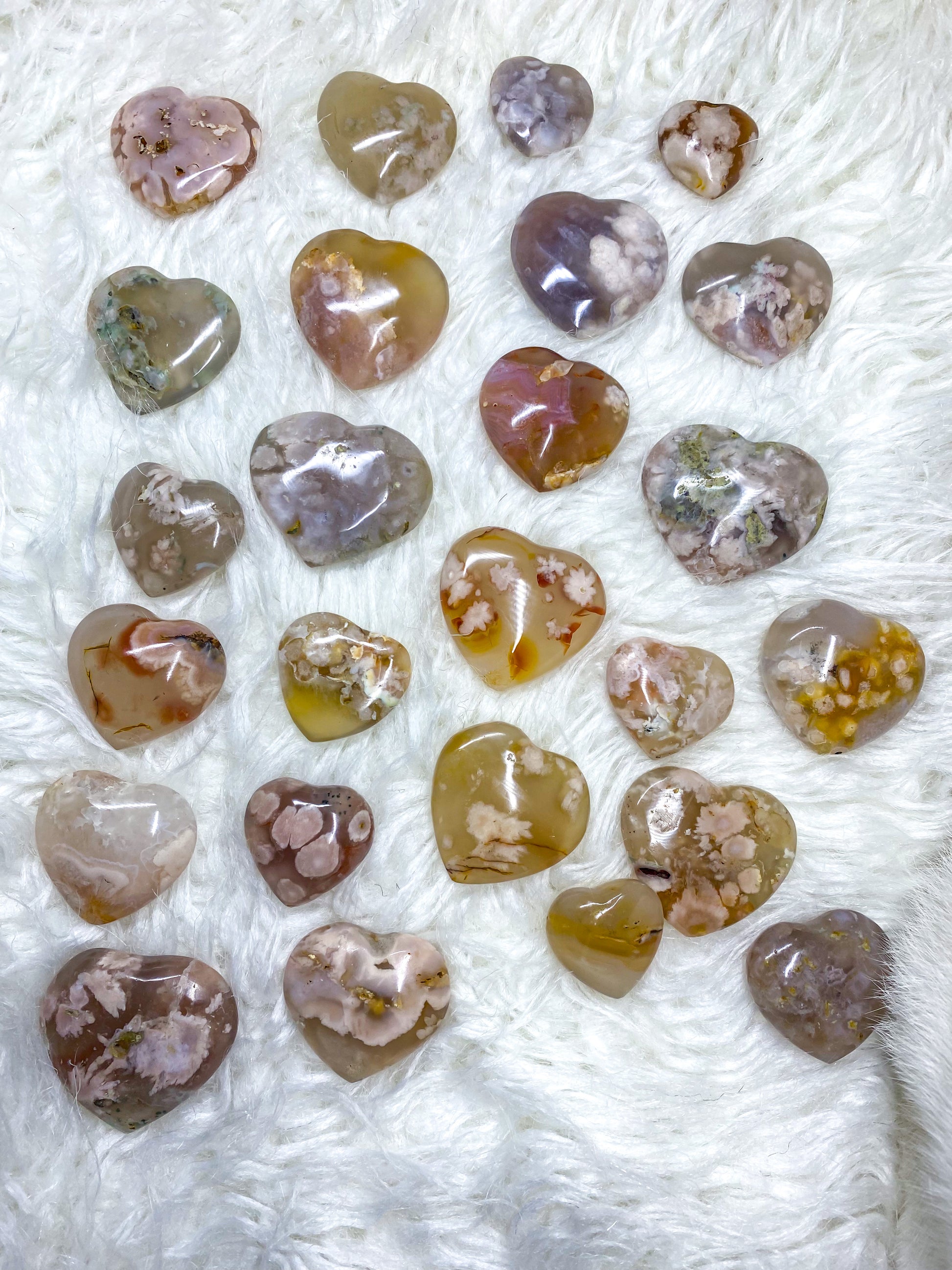 Flower Agate Pocket Heart