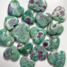 Load image into Gallery viewer, Ruby in Fuchsite Mini Hearts
