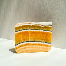 Load image into Gallery viewer, Orange Calcite Banded Standing Slab
