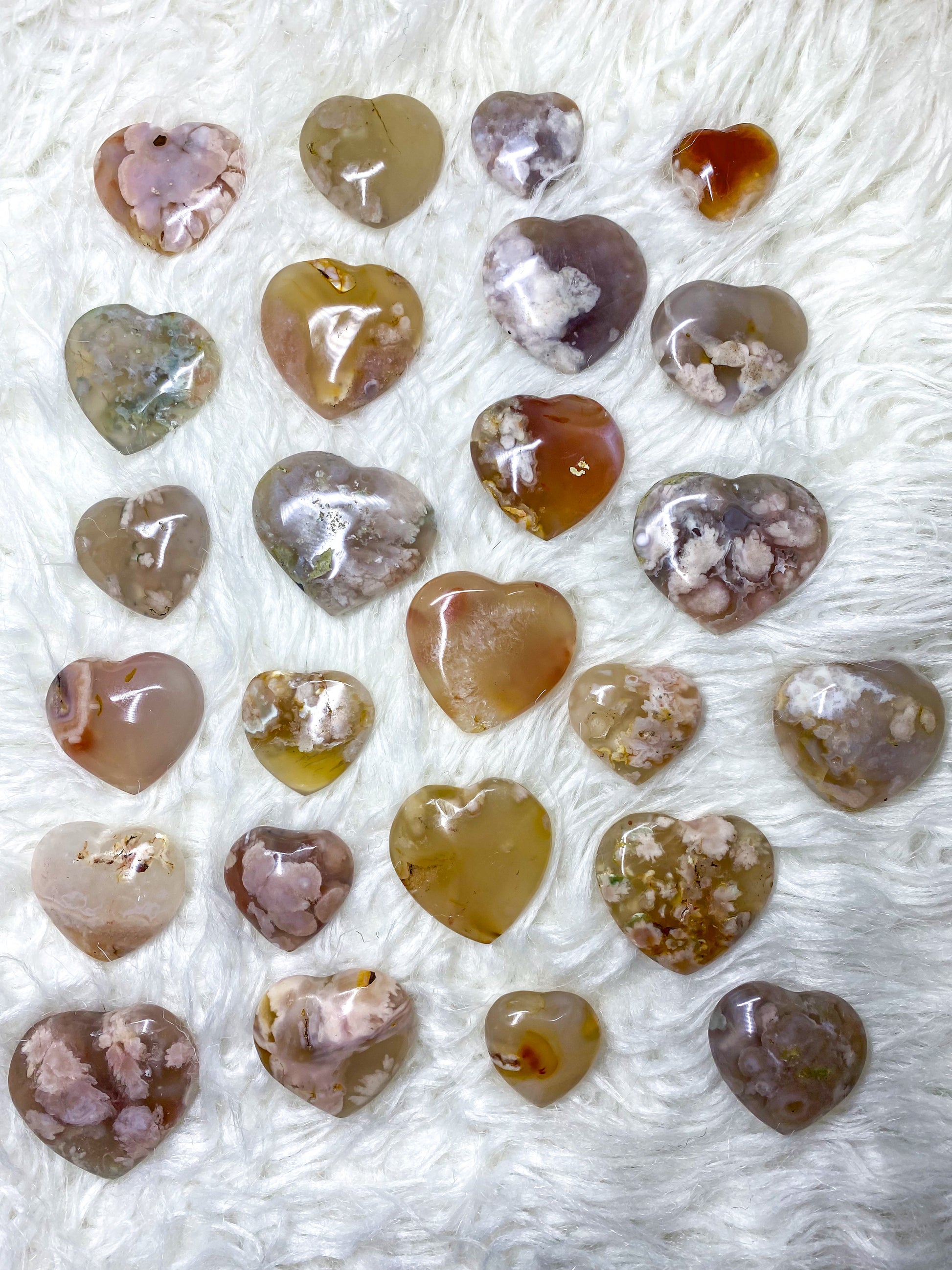 Flower Agate Pocket Heart