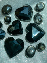 Load image into Gallery viewer, Black Obsidian Faceted Hearts
