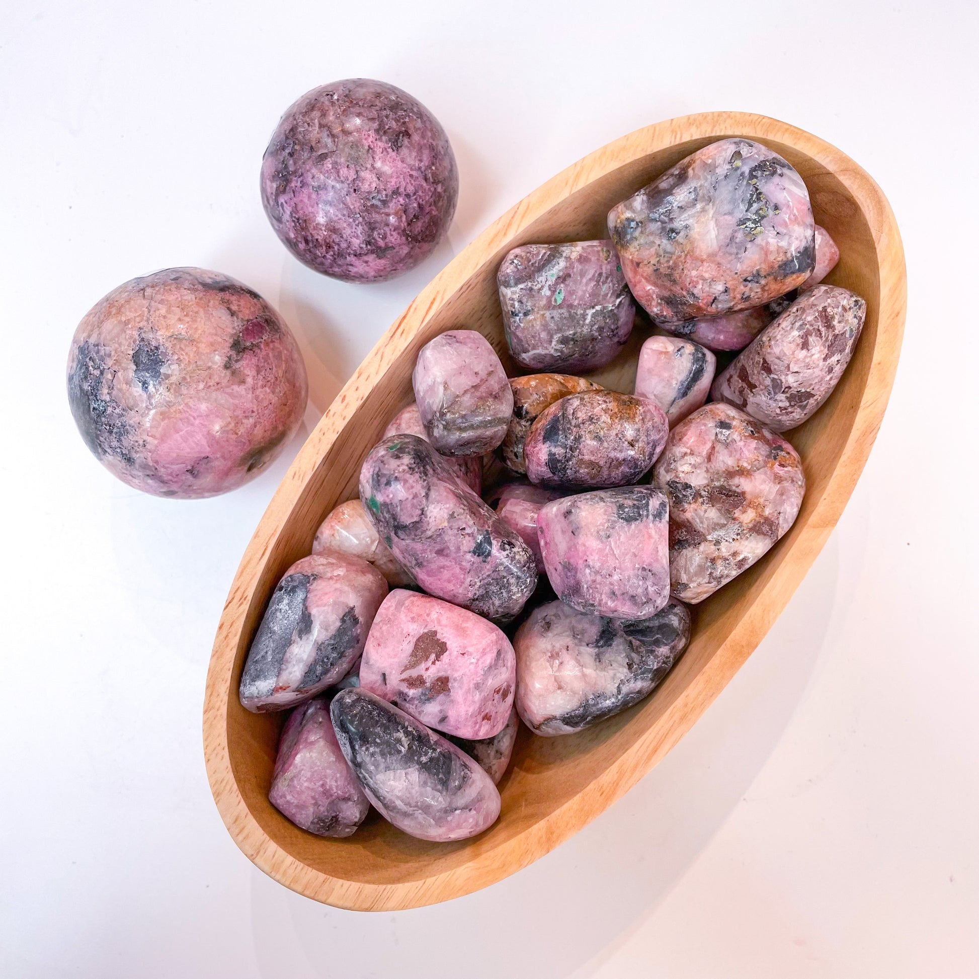 Cobaltoan Calcite Salrose Tumbles