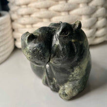 将图片加载到图库查看器，Majestic Verdite / African Jade Hippopotamus Sculpture

