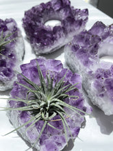 Load image into Gallery viewer, Amethyst with Cacoxenite and Goethite Candle Holders
