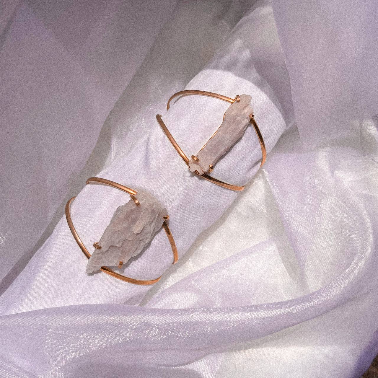 Brazil Lilac Kunzite Gold Cuff Adjustable Bracelets