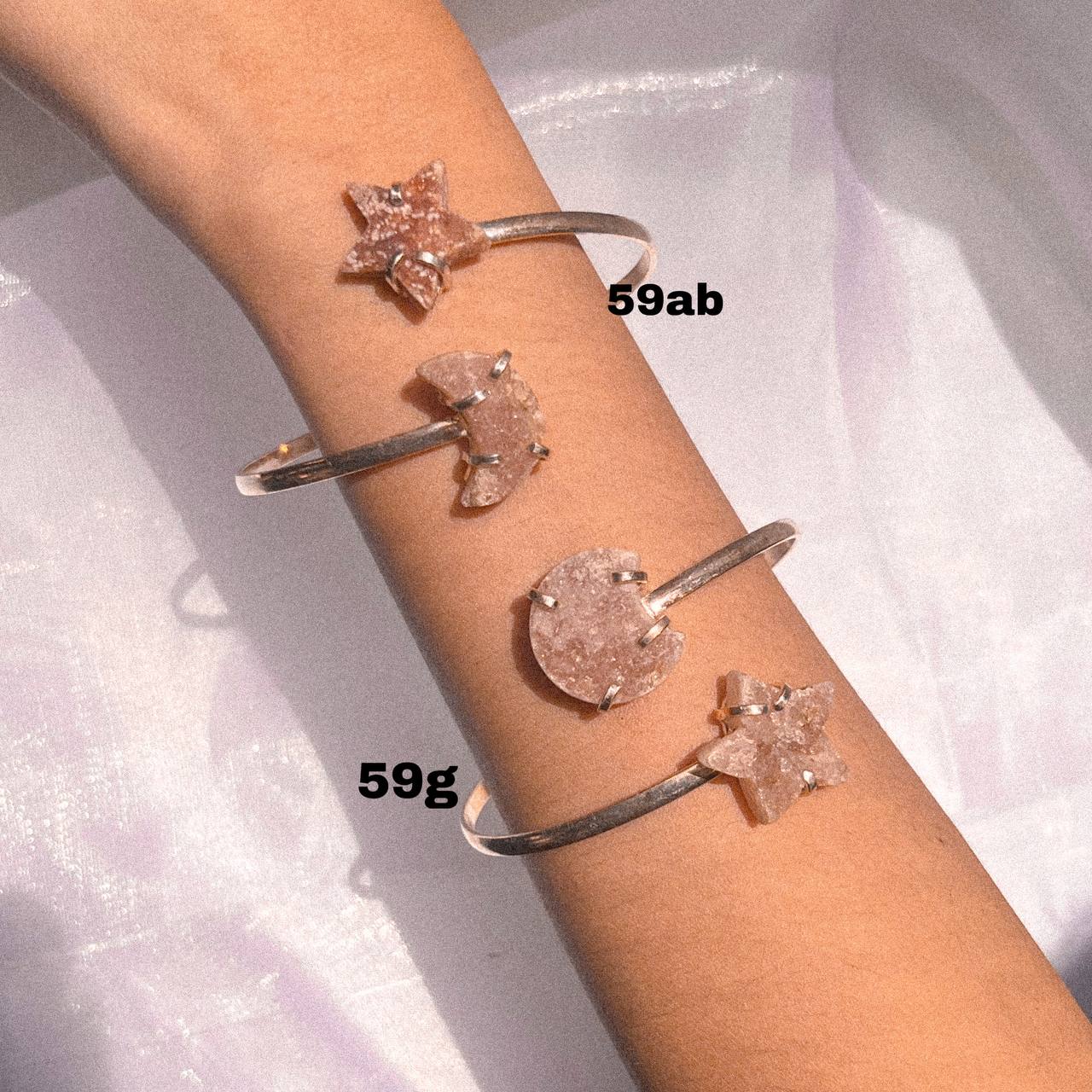 Pink Amethyst Cuff Bracelets