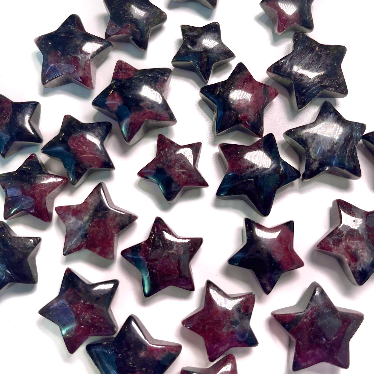 Mini Stars of Garnet and Arfvedonite